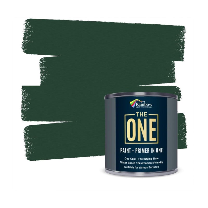 THE ONE All-In-One Paint & Primer - Green Matte, 33.8 Fl Oz/1 Liter | 1 Coat Formula | Easy Indoor & Outdoor Decorating for Home & Garden Walls, Floors & Furniture | Water-Based & Low VOC - Image 1